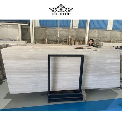 White/Cream/Wood Veins Marble Tiles Slabs for Living Room Wall/Floor