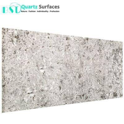 Seashell Quartz Slab for Countertop and Kitchen Island Tops