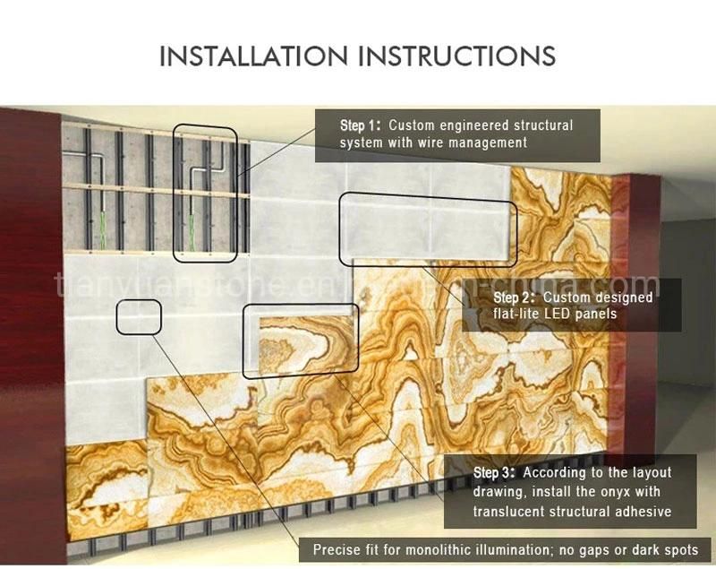 Yellow Polished Honey Onyx Marble Flooring/ Wall Tiles