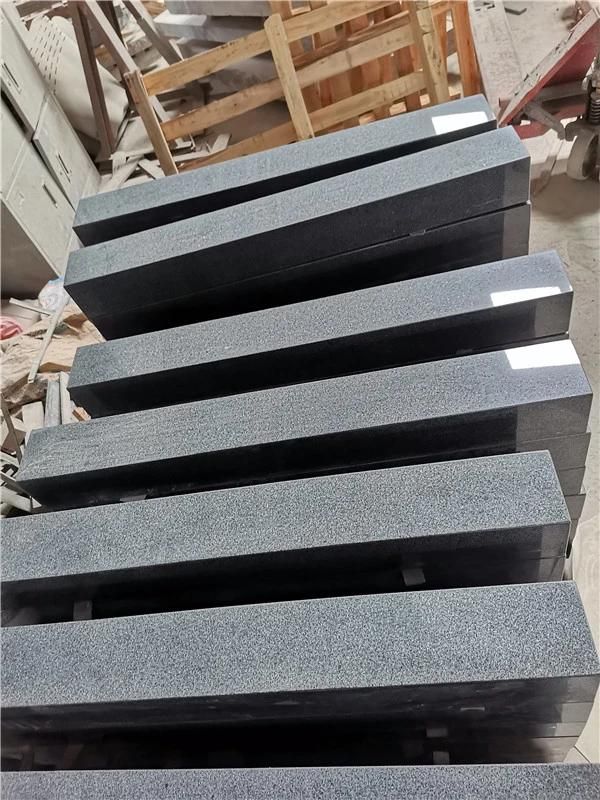 G654 Grey Granite Tombstone Romania Headstone Top Monument with Custom Design