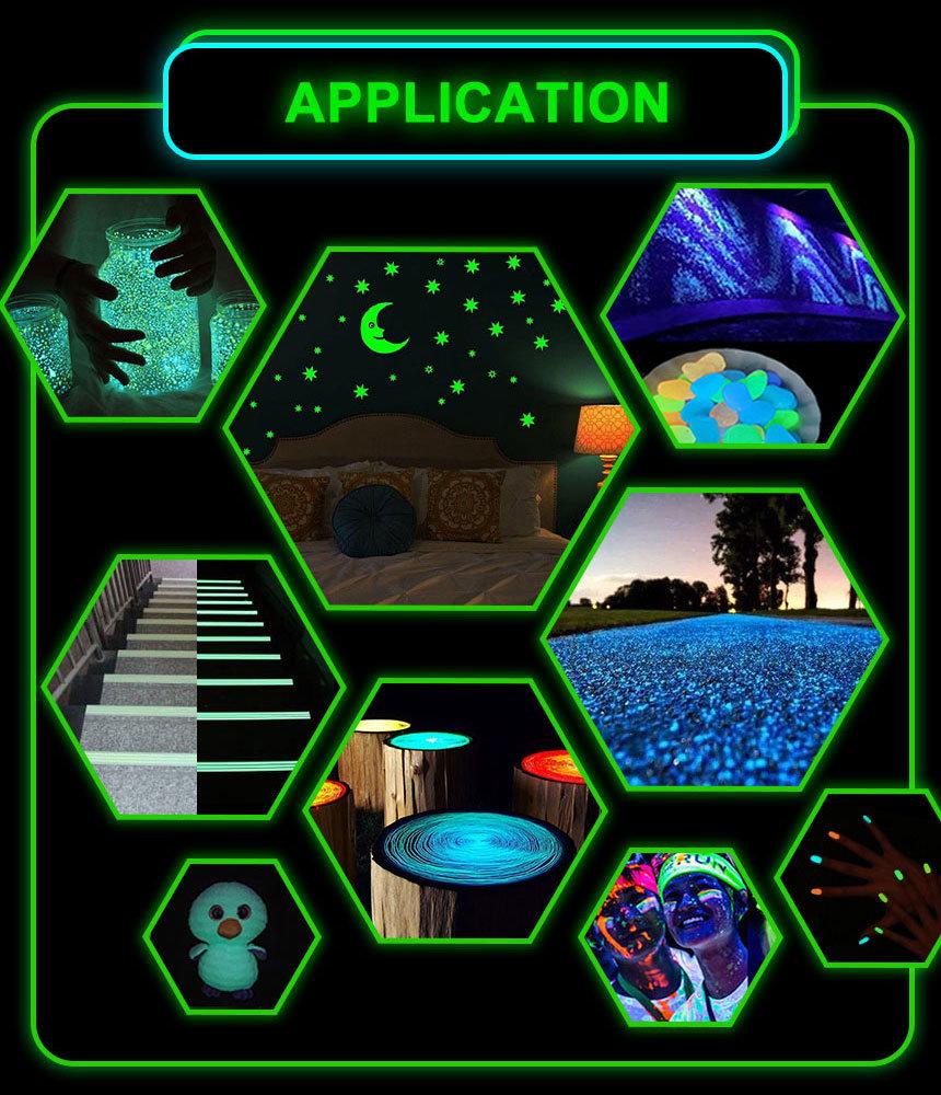 Landscaping Luminous Pebbles Artificial Photoluminescent Glowing in The Dark Stone