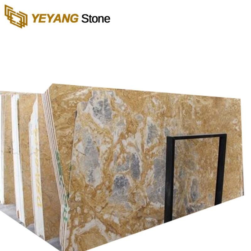 Polished White/Yellow/Grey and Gold Marble Slabs