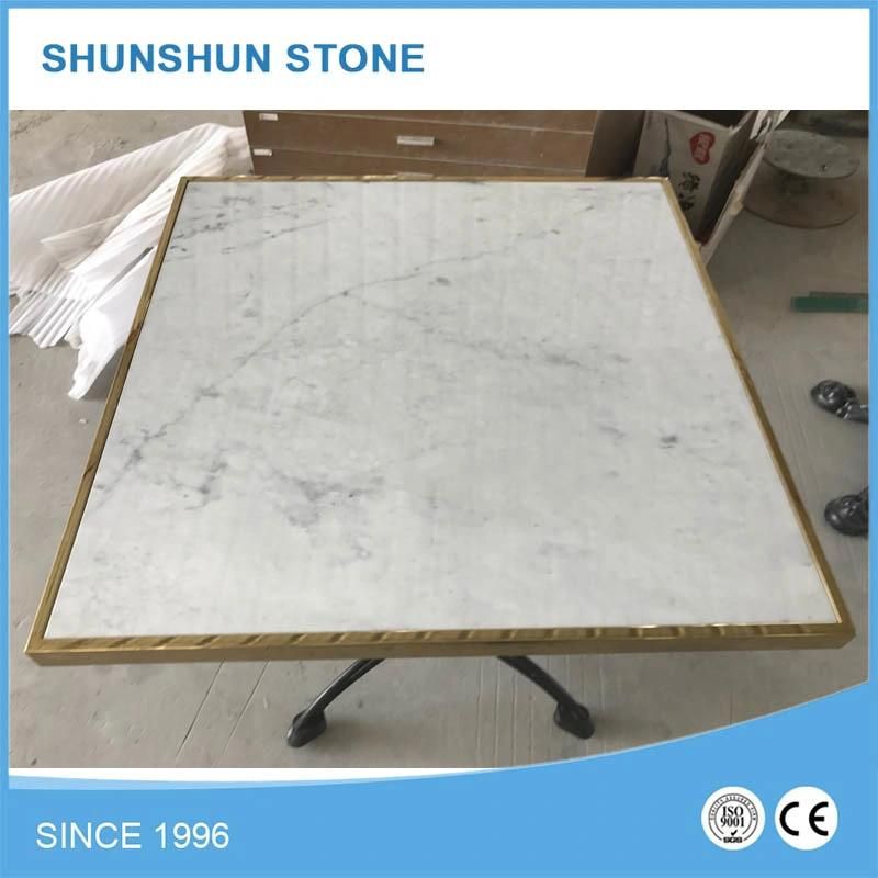 High Quality Carrara White Marble Round Table Top