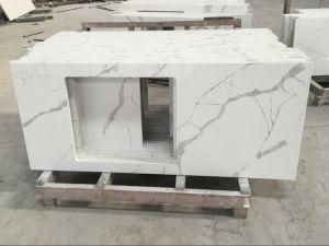 Calacatta White / Quartz Kitchen Countertop, Kitchen Worktops