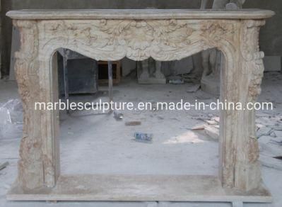 Marble Sculptures Marble Stone Fireplace Home Decoration (SYMF-010)