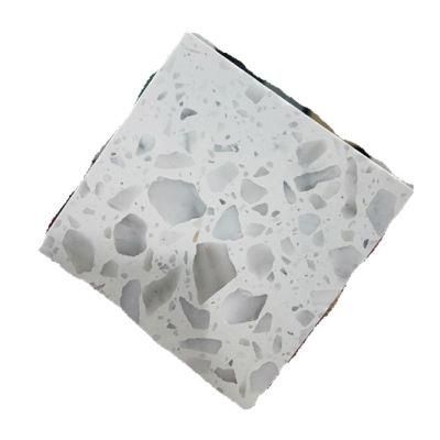 Customized White Terrazzo Tile Big Grain Artificial Stone Interior Decoration