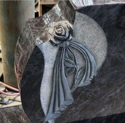 USA Carved Rose Granite Monument Memorial Upright Tombstone Marker