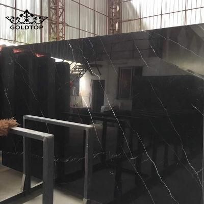 China Black Nero Marquina Marble Tiles for Floor/Tiles/Stair/Wall/Countertop/Vanity/Kitchen/Bathroom/Sink