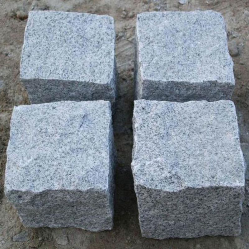 Cheapest Chinese G603 Stone All Sides Natural Grey Granite Pavers on Mesh for Garden Decoration