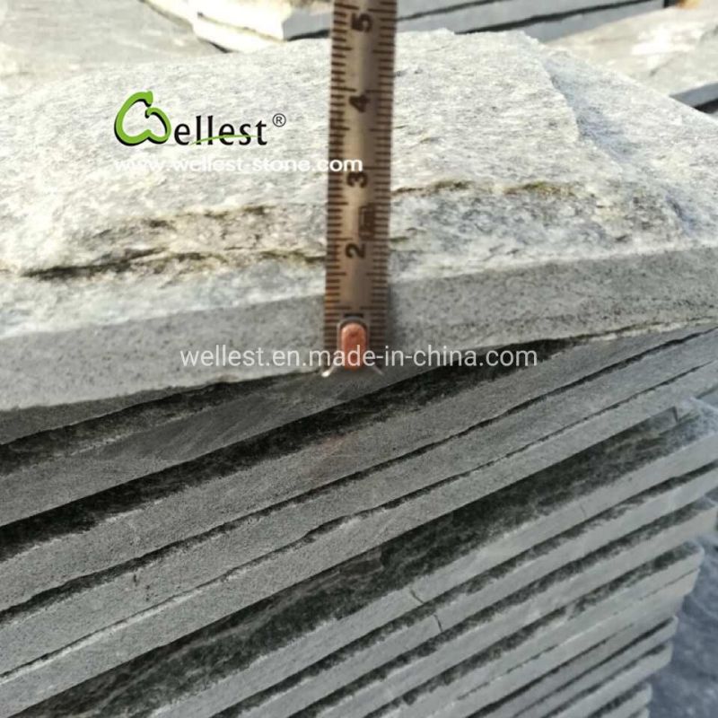 Green Quartzite Mushroom Stone Exterior Wall Stone