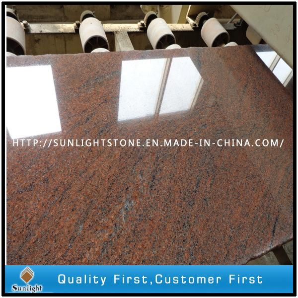 India Multicolor Red Granite Slabs for Countertops/Tombstone/Floor Tiles