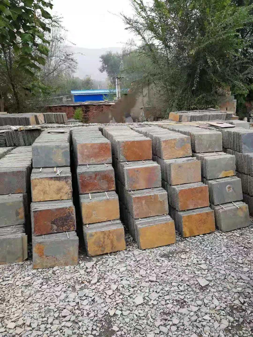 Multicolor Rusty Slate Culture Stone Tiles for Roofing Walling Flooring