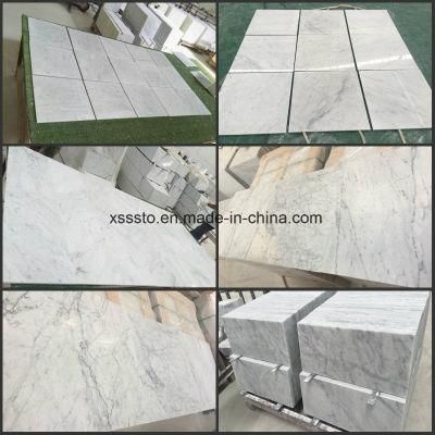 Natural Stone White Marble Bianco Carrara Marble Wall &amp; Flooring Tiles