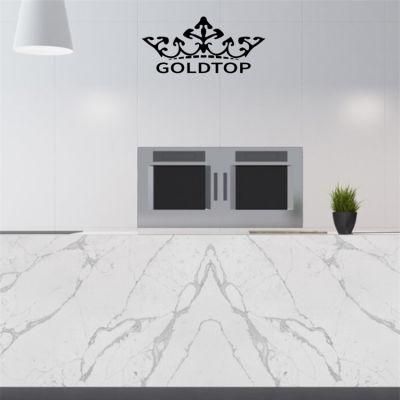 Artificial Polished/Honed 3200X1600mm Calacatta White/Black/Grey Mvjay Quartz Worktops for Kitchen/Bathroom Slab/Tile/Worktop