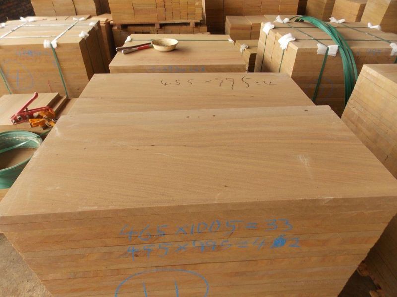 Nature Stone Light Yellow Sandstone for Paving