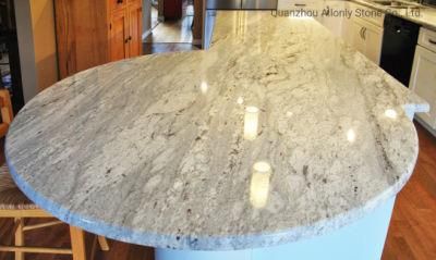 Stone Countertops Factory Andromeda White Granite Island Tops for Kitchen