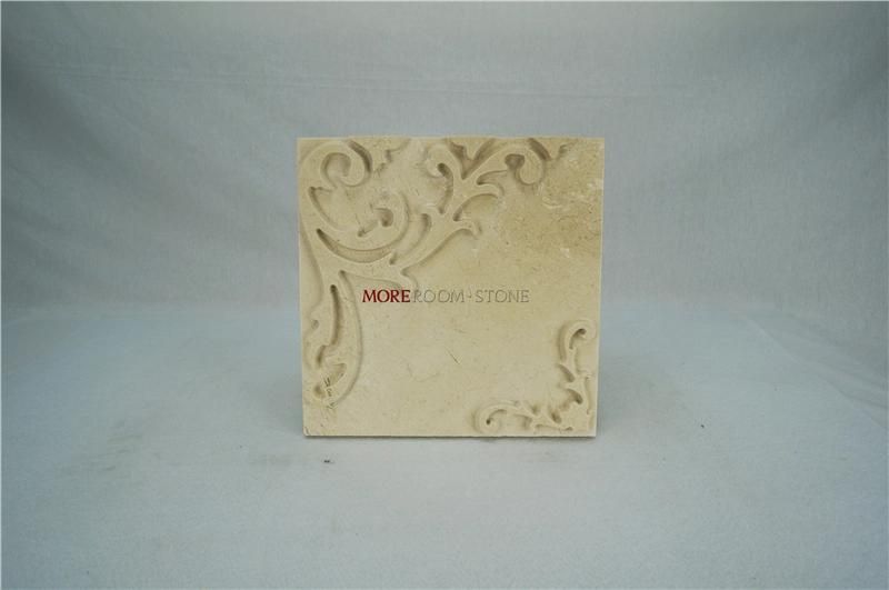 Moreroom Stone Home Decor 3D Panel CNC Burder Beige Marble Wall Decor