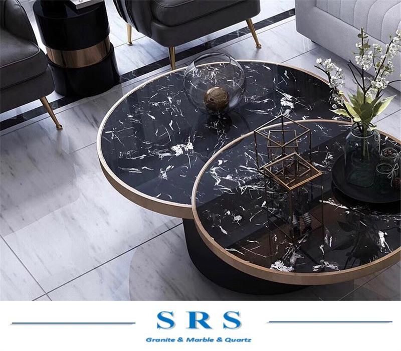 Polished Century Ice Black Marble for Countertops/Vanitytops/Hotel Design/Flooring/Wall