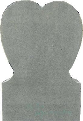 American Headstone Grey Granite G633 Heart Shape Monument