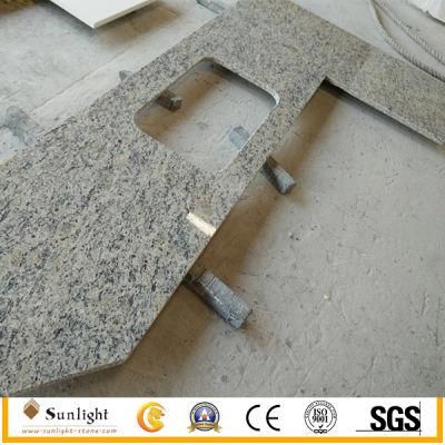 Professional Factory Prefab Brazil Giallo Santa Cecilia Granite Kitchen Countertops