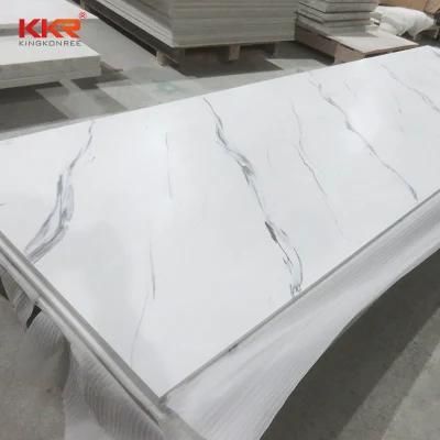 2020 Popular Marble Stone White Marble Looking Artificial Stone Building Material Wholesale Pure Acrylic Solid Surface Sheet