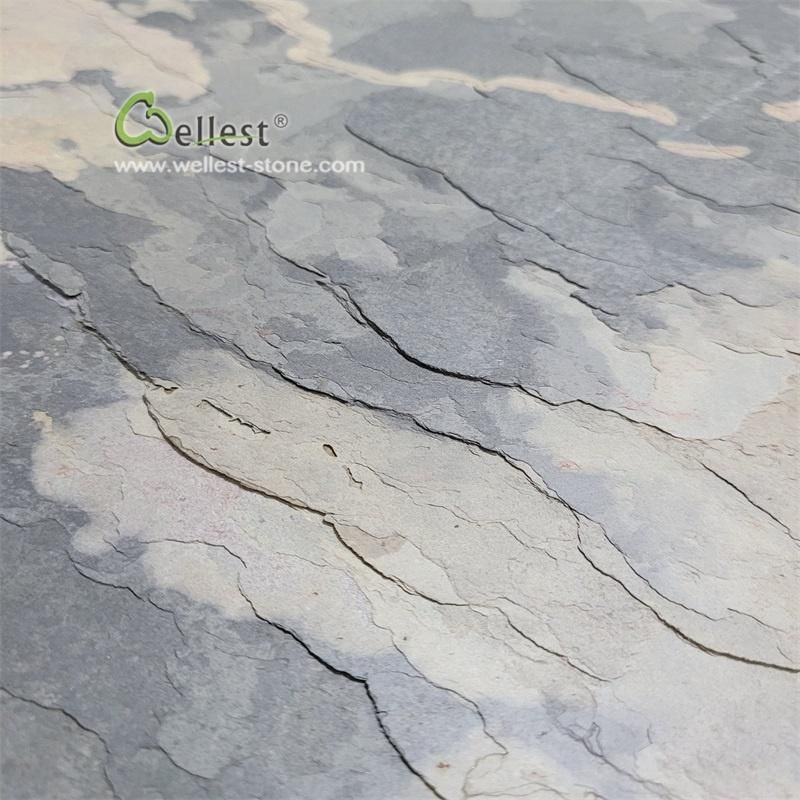 Easy to Handle and Deliver Cloudy Grey Natural Flexible and Super Thin Stone Wall Panel Veneer