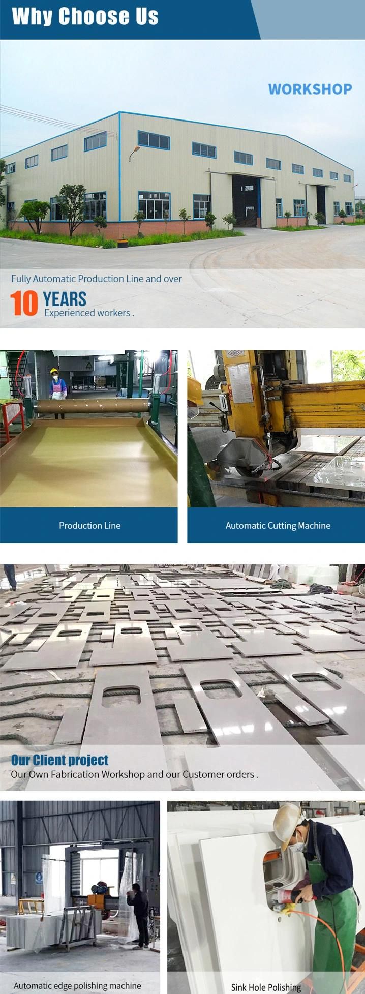 Mirror White Quartz Soild Surface Foshan Strongquartz