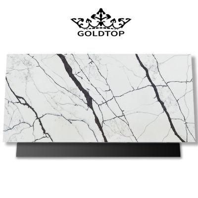 Artificial Polished/Honed/Leathered 20mm White/Black/Grey Calacatta New York Quartz for Apartment/Villa/Hotel Kitchen/Bathroom