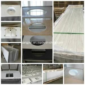 Prefab Pure/Calacatta/Carrara White/Quartz Stone Vanity Top and Kitchen Countertop