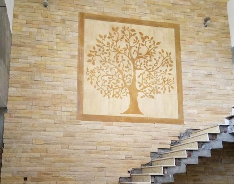 Yellow Wood Grain Sandstone Tiles/Yellow Sandstone Tiles