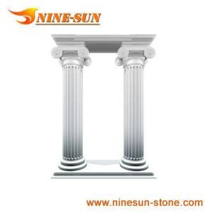 White Honed Stone Column &amp; Stone Pillar