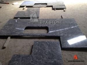 China Juparana Custom Granite Kitchen Countertop with Sink Cutout