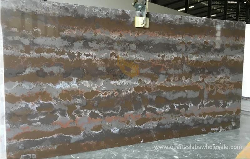 White/Brown/Black Quartz Slab for Countertops/Kitchen/Island/Bathroom/Vanity