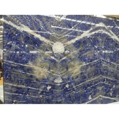 Booked Matched Luxury Precious Stone Blue Sodalite Granite for Background Decoration