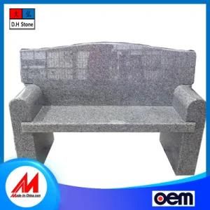 Factory Outlet Store Garden Gray Granite Stone Carved Stone Bench