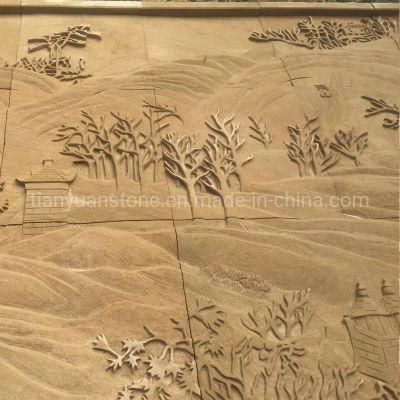 Sandstone Sculpture Relievo for Wall Hanging Art Decoration