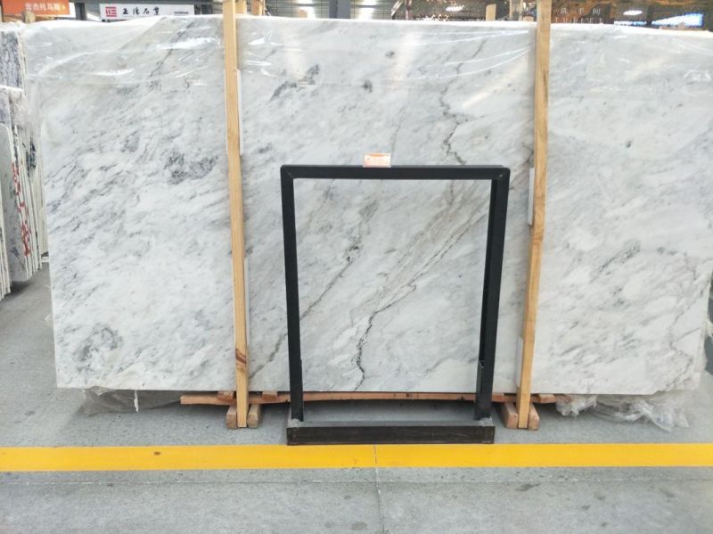 Chinese White Marble Slab Natural Stone Tile for Home Interior Decoration