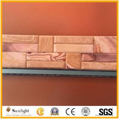 Pink/Yellow/White Quartzite Ledgestone Stacked Wall Stone Veneer Culture Stone