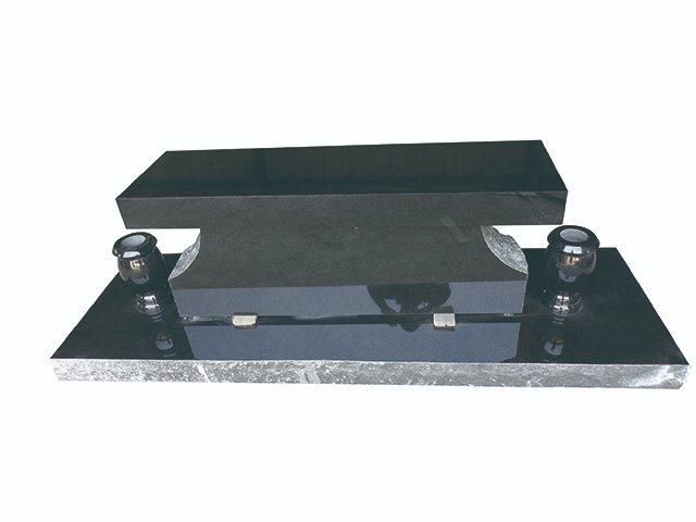 Absolute Black Granite Single and Companion Slant Monuments