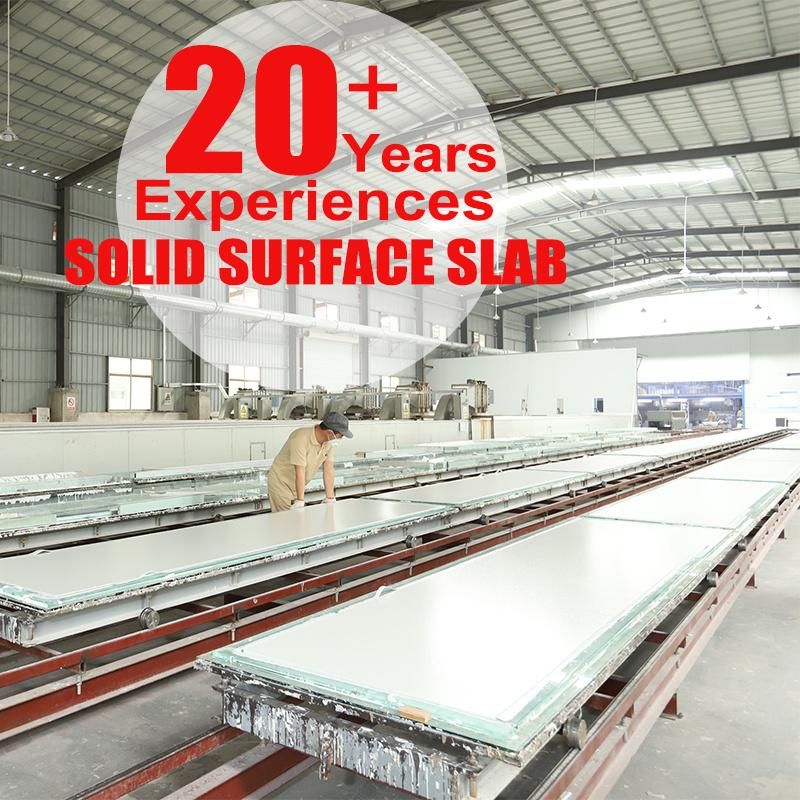 Textured Marble Look Solid Surface Stone Wall Panel for Decoration