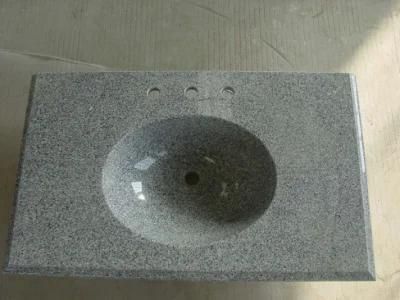 Basin and Counter Integrated Granite Countertop