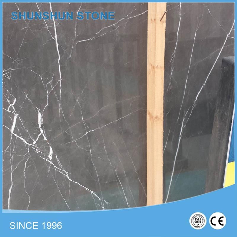 Moderate Price Polished Shakespear Grey Marble Flooring Tiles