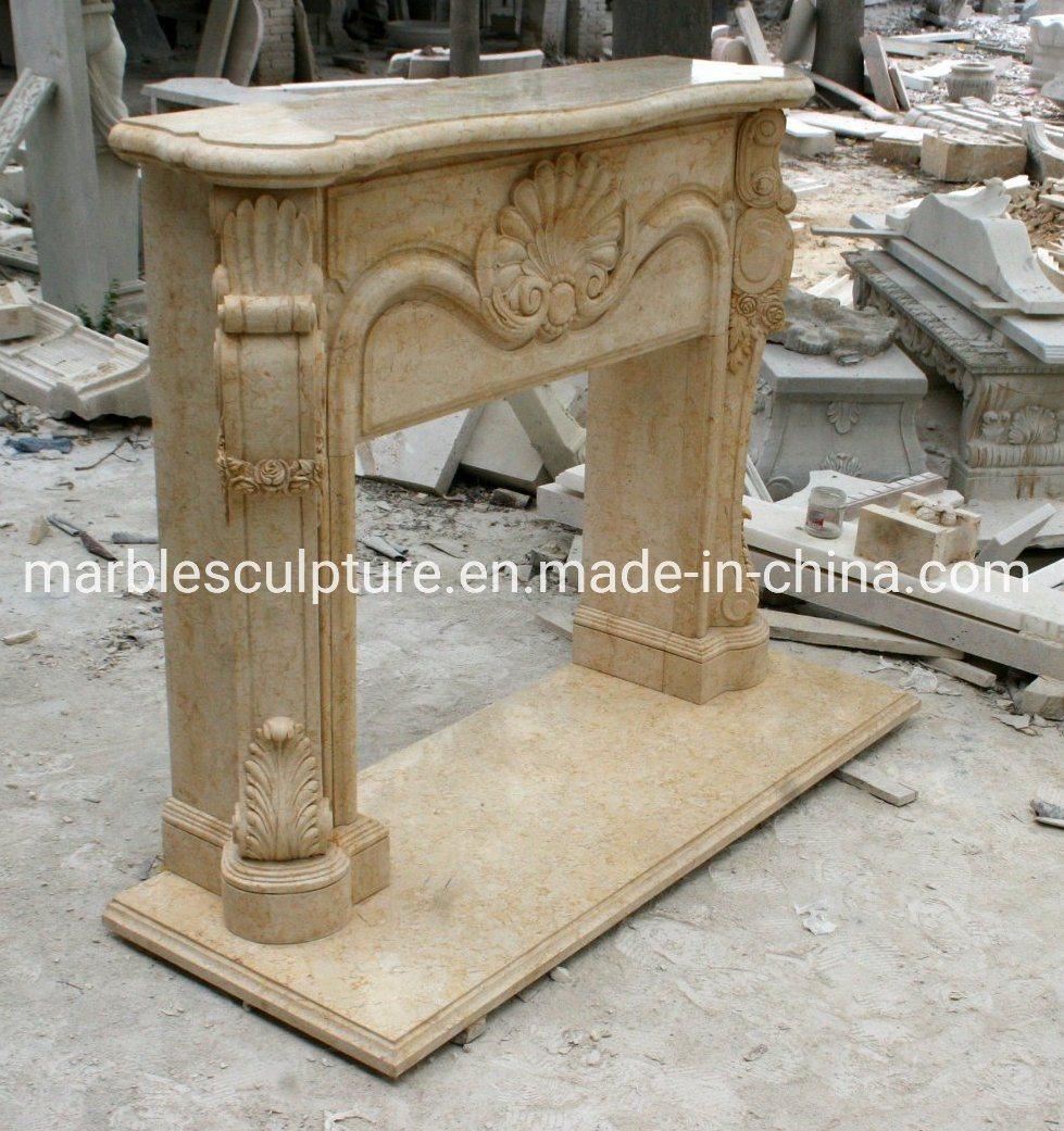 Hot Selling Mantel High Quality Natural Stone Marble Fireplace (SYMF-190)
