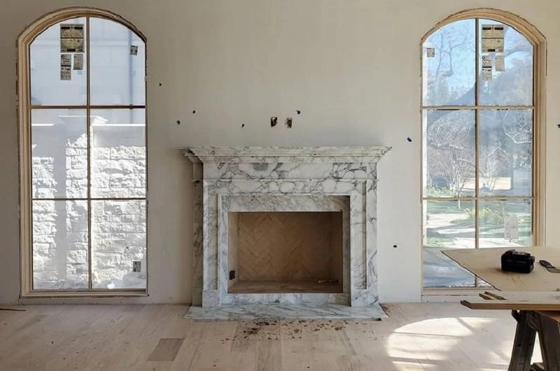 White Marble Fireplace Mantels for Room