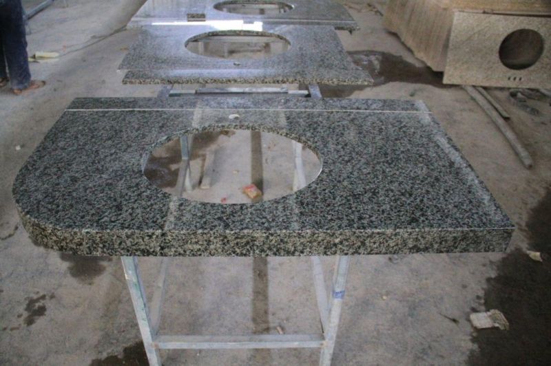 Domestic Customized Green Marble Vanity Tops for Bathroom