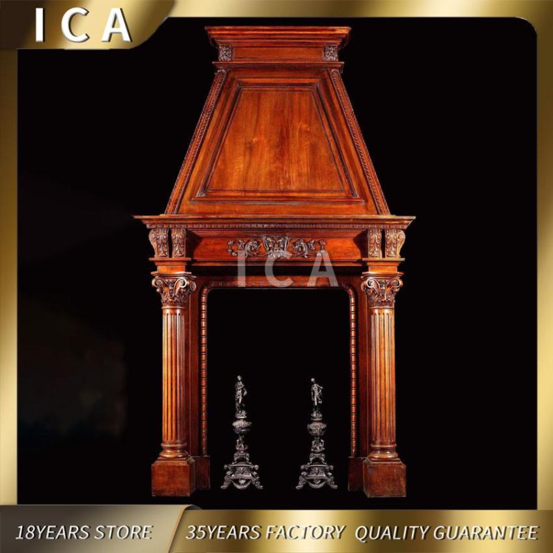 Luxury High-Quality Large Natural Marble Fireplace Mantel with Exquisite Carving