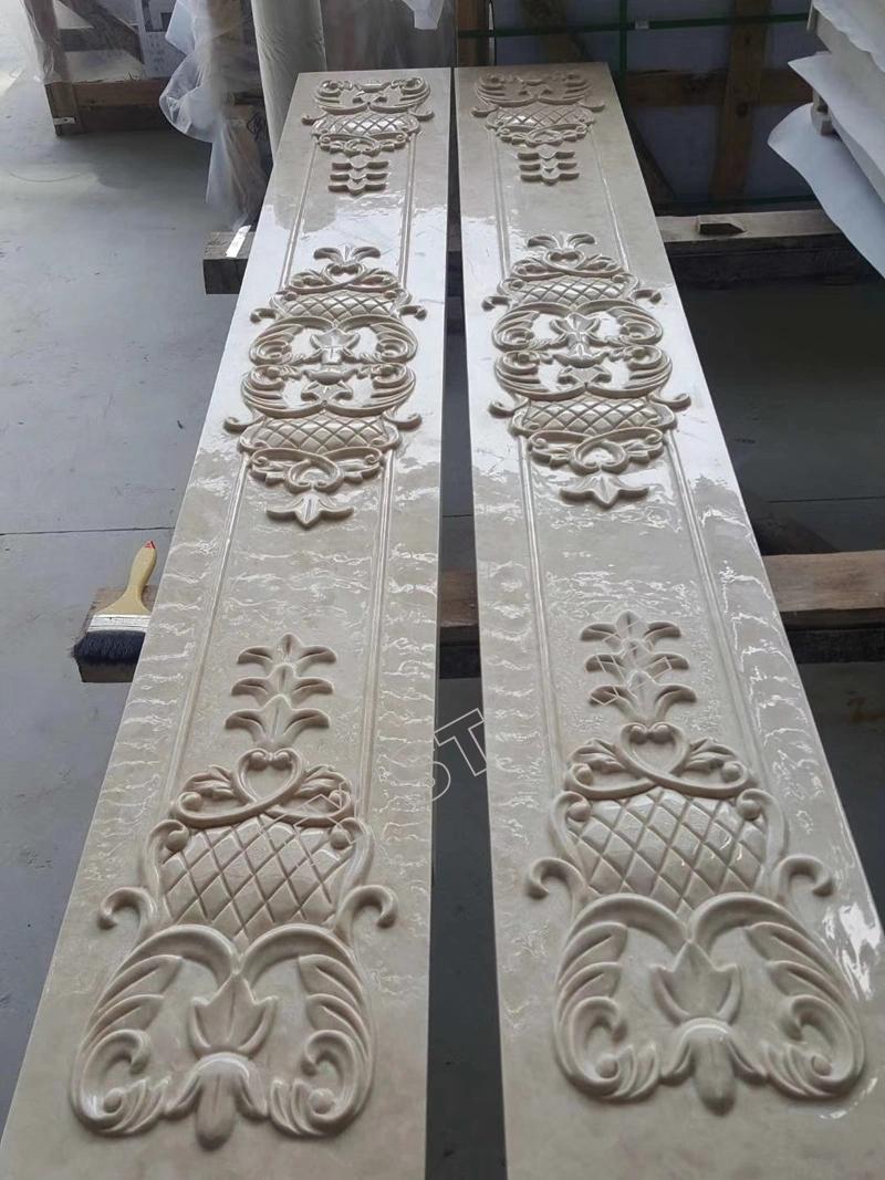 White Marble Carving Decoration Mantel Surround