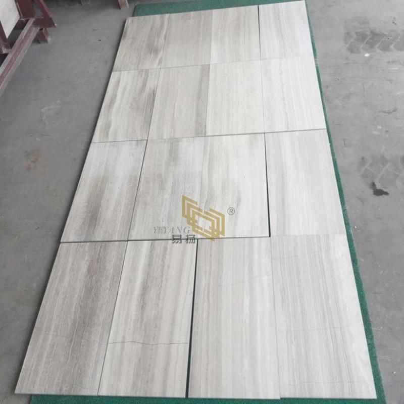 White Wood Vein Marble Tiles for Interior/Mosaic/Hotel/Commercial/Residential/Flooring/Wall Wholesale