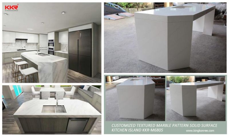 Texture Marble Look Acrylic Solid Surface DuPont Corian Marble Kitchen Countertop Wall Tile Artificial Stone