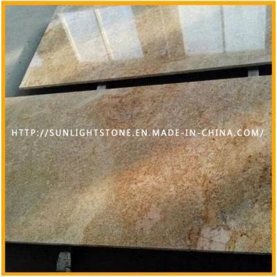 Indian Imperial Gold Granite Prefabricated Kitchen Countertops